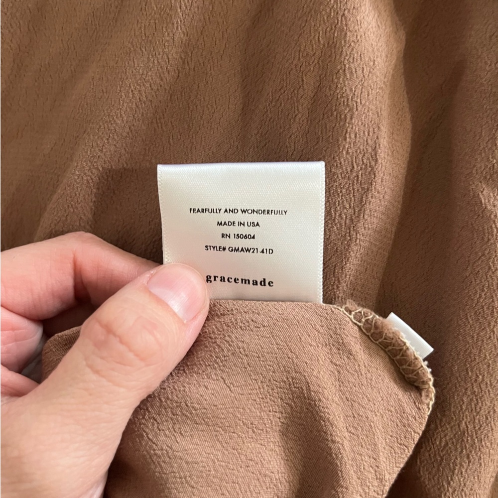 Gracemade | NWOT Esther Eco Midi‎ Dress In Brown | S - Picture 10 of 11